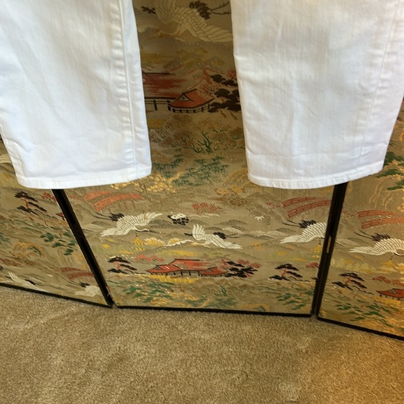 LUCKY BRAND MOLLIE CROP MID RISE WHITE DENIM JEANS SIZE 6/28 - Picture 3 of 15